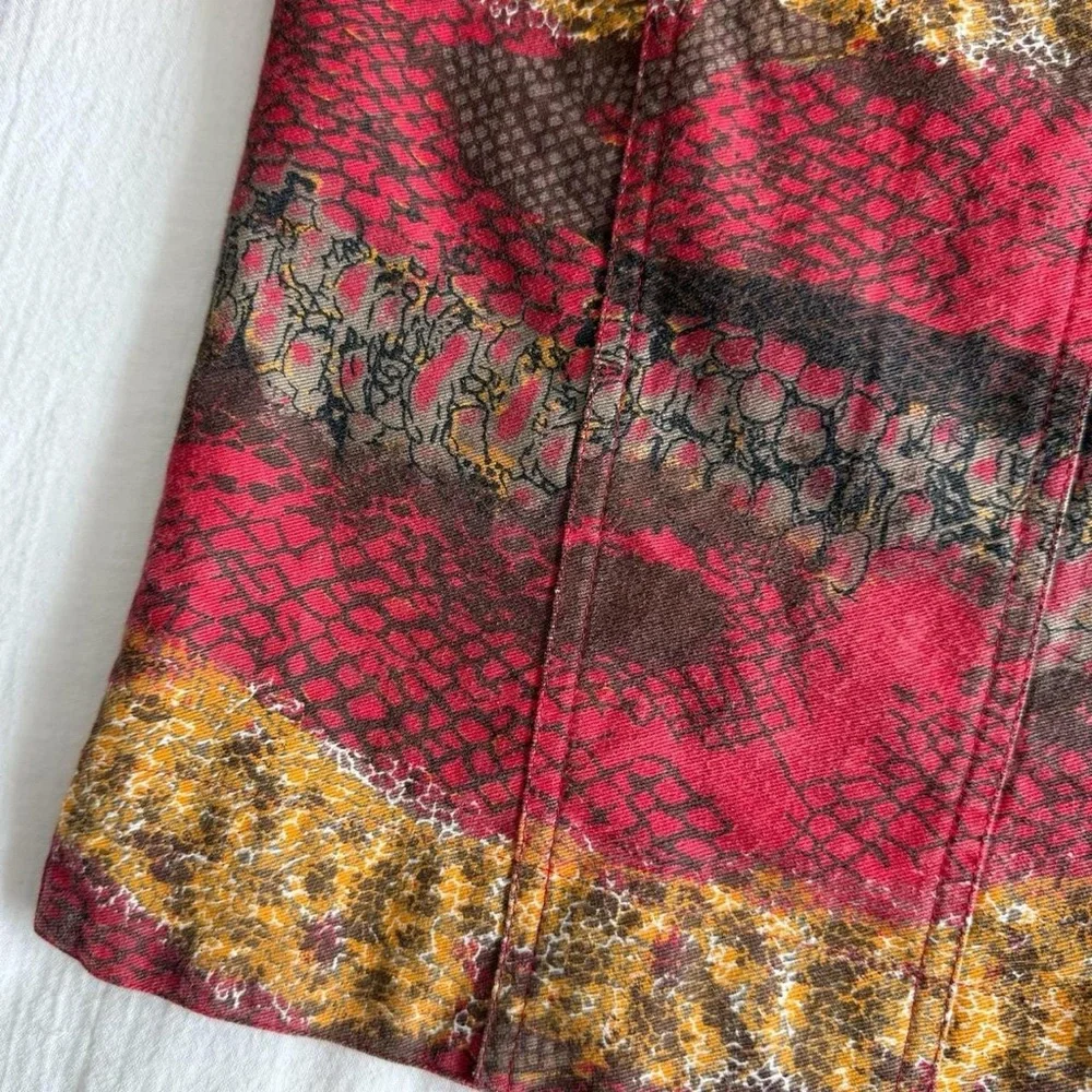 Vintage Chico’s Snakeskin Print Boho Jacket